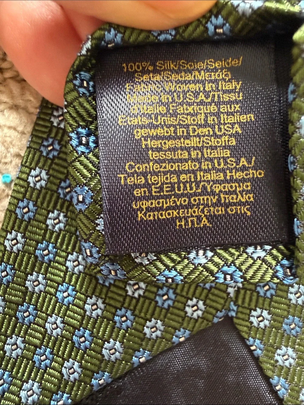 Vintage Brooks Brothers Silk Tie Woven in Italy